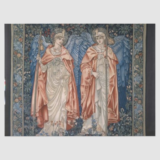 Papier Mousseline Angeli Ministrantes par Sir Edward Burne-Jones (Recto)