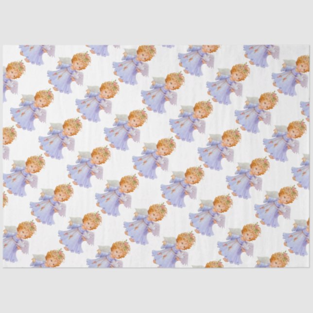 Papier Mousseline Anges de Noël (Recto)