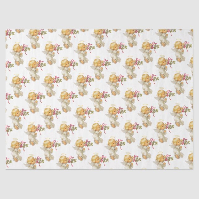 Papier Mousseline Anges de Noël (Recto)