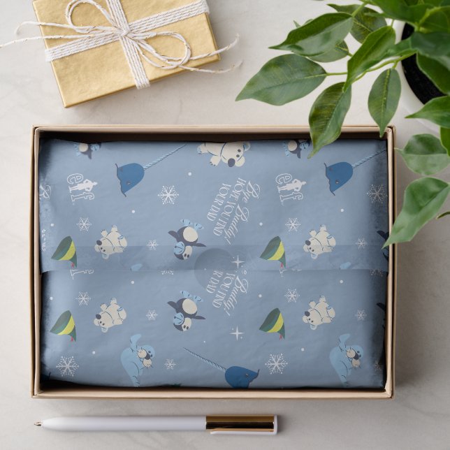 Papier Mousseline Animal Friends "Bye Buddy" Motif d'hiver (Cadeau)