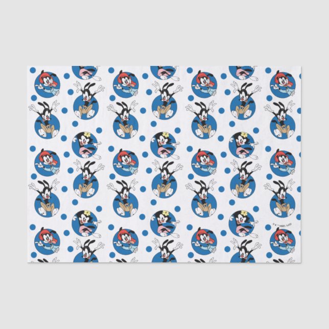 Papier Mousseline Animaniacs | Yakko, Wakko, & Motif du cercle de po (Recto)