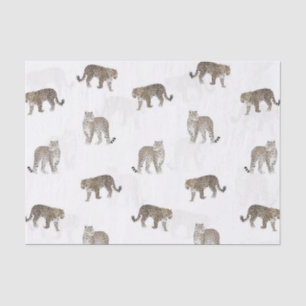 Papier Mousseline Animaux de la jungle du léopard blanc moderne