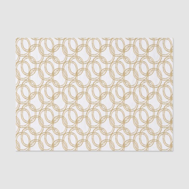 Papier Mousseline Anneaux de bambou d'or Aquarelle (Recto)