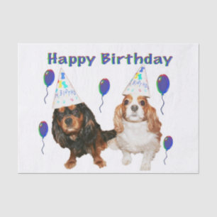 Papier Mousseline Anniversaire Cavalier King Charles Spaniels