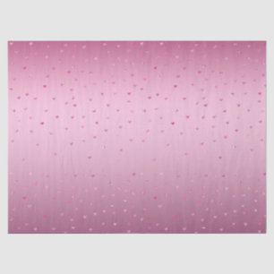 Papier Mousseline Anniversaire Cœurs Pailletés Glam Rose