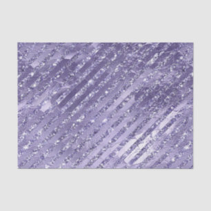 Papier Mousseline Anniversaire Rayures Paillettes Violettes Féminin 