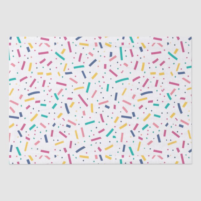 Papier Mousseline Anniversaire Saupoudrer Motif de bonbons (Recto)
