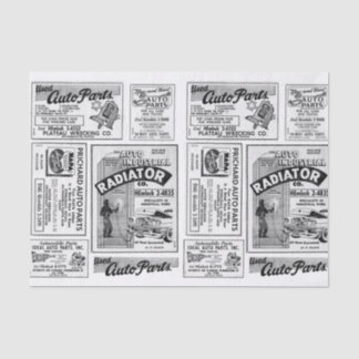 Papier Mousseline Annonce automobile vintage Découpage, Cadeau