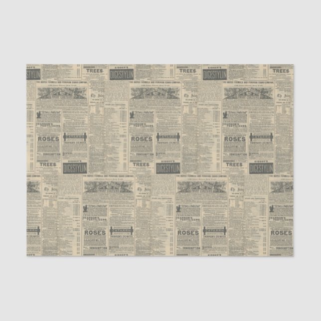 Papier Mousseline Annonces vintages (Recto)