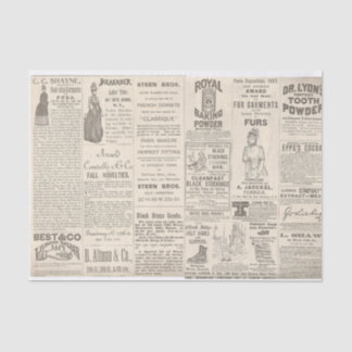 Papier Mousseline Annonces vintages de 1889