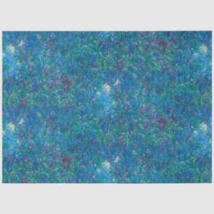 Papier Mousseline Antique Bleu violet Iris Vieux Masters Découpage A