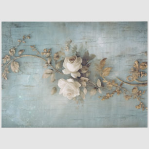 Papier Mousseline Antique Blue Romance Design Series 5