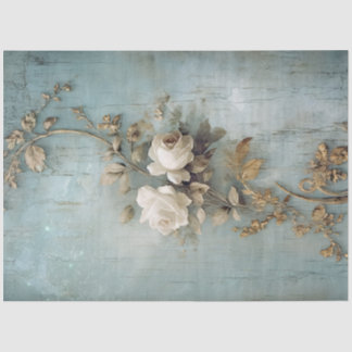 Papier Mousseline Antique Blue Romance Design Series 5