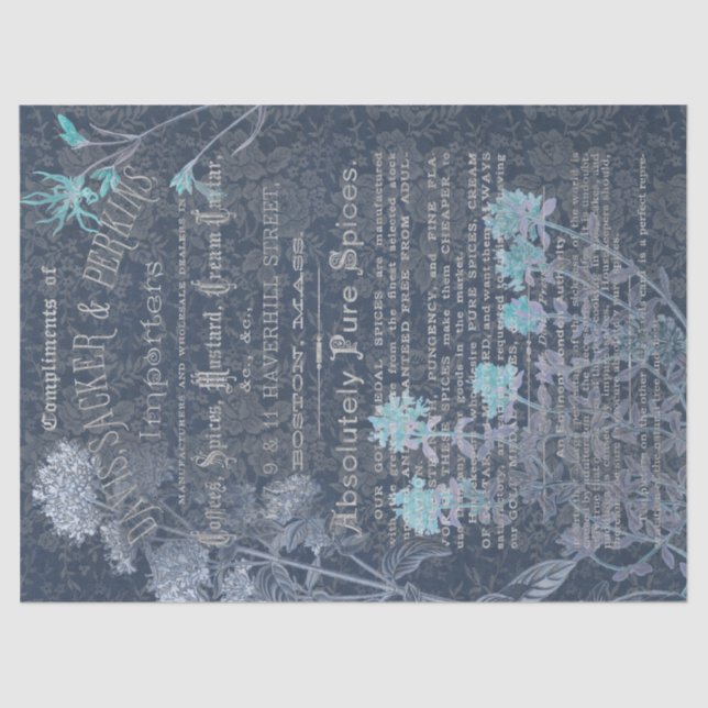 Papier Mousseline Antique Épices et Ephémère Découpage Papier de tis (Recto)