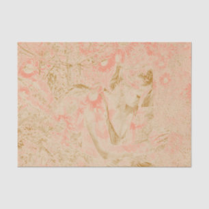Papier Mousseline Antique florale rose d'Angel Elégant