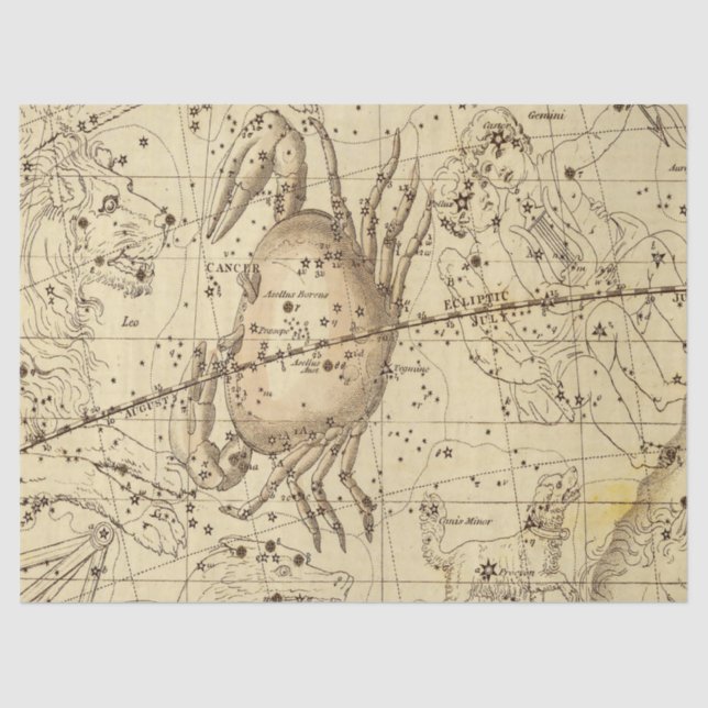 Papier Mousseline Antique Galaxy Map Series Design 4 (Recto)