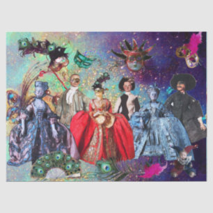 PAPIER MOUSSELINE ANTIQUE ITALIENNE PUPPETS ET MASQUES MASQUERADE PA