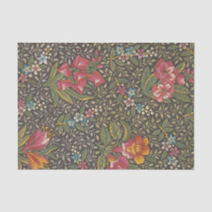 Papier Mousseline Antique Toile de Jouy 1800 Branches florales