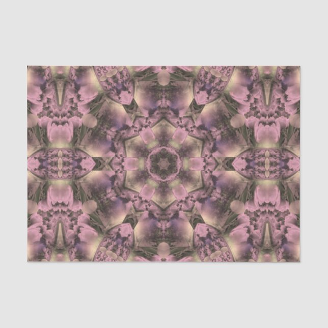 Papier Mousseline Antiquité rose victorienne (Recto)
