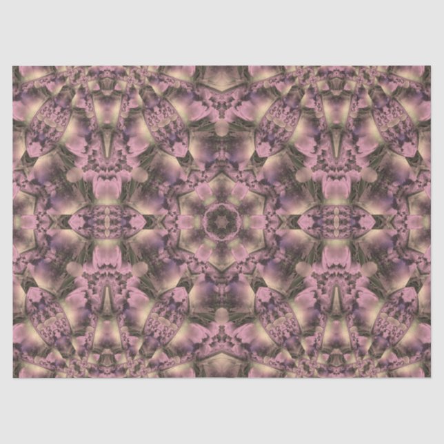Papier Mousseline Antiquité rose victorienne (Recto)