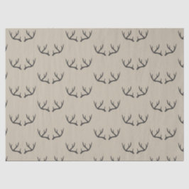 Papier Mousseline Antlers, noir et taupe