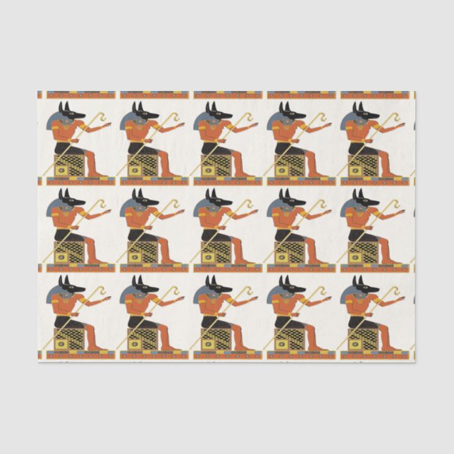 Papier Mousseline Anubis Egyptian Folk Art 1 (Recto)