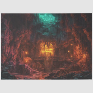 Papier Mousseline Apocalyptic Fantasy Dungeon Decoupage