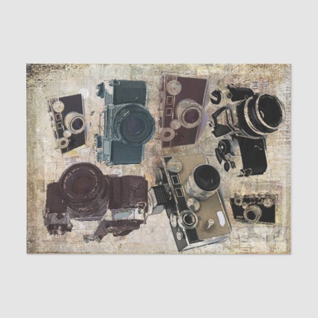 Papier Mousseline Appareil-photo grunge de cru de photographie de (Recto)