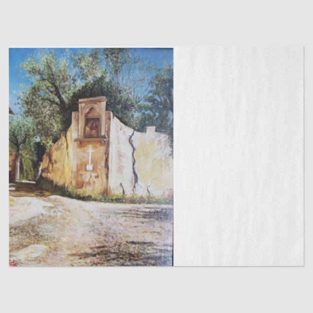 Papier Mousseline APRÈS-MIDI À RIMAGGIO / Vue Toscane (Recto)