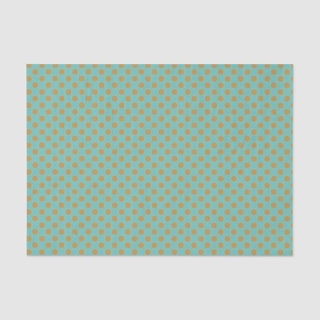 Papier Mousseline Aqua et Gold (Recto)