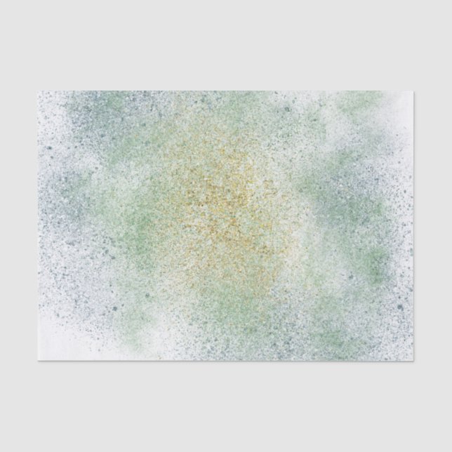 Papier Mousseline Aqua Gold Blue Dream (Recto)