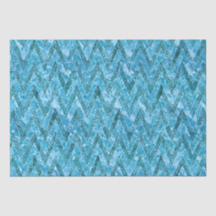 Papier Mousseline Aqua Marbled Chevron