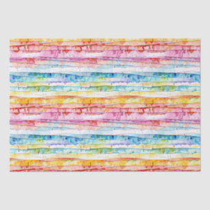 Papier Mousseline Aquarelle Abstraite rayures Anniversaire