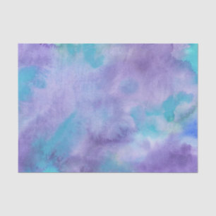 Papier Mousseline Aquarelle Abstraite violet violet violet vert Turq