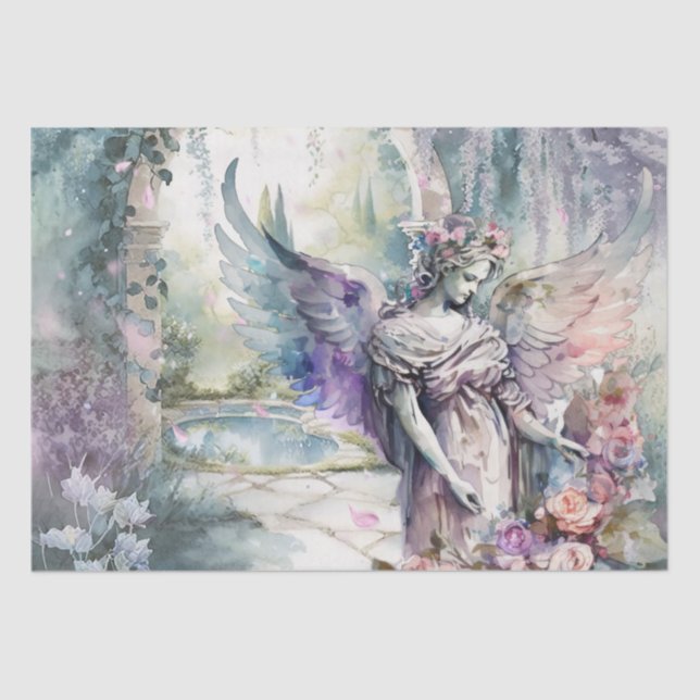 Papier Mousseline Aquarelle Angle dans le jardin (Recto)