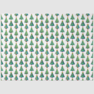 Papier Mousseline Aquarelle Arbre de Noël Motif, Noël