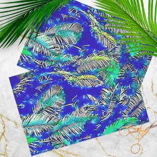 Papier Mousseline Aquarelle Artistique Exotique Tropical Palm Feuill