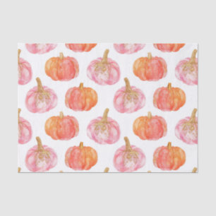Papier Mousseline Aquarelle Automne Citrouille Motif Automne Découpa