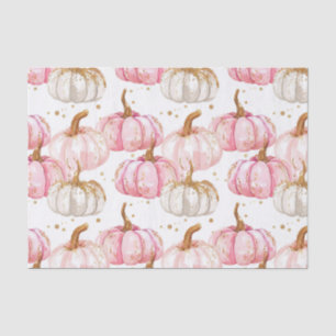 Papier Mousseline Aquarelle Automne Citrouille Motif Automne Découpa