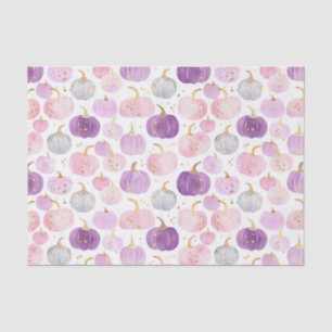 Papier Mousseline Aquarelle Automne Citrouille Motif Automne Découpa