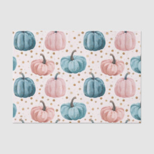 Papier Mousseline Aquarelle Automne Citrouille Motif Automne Découpa