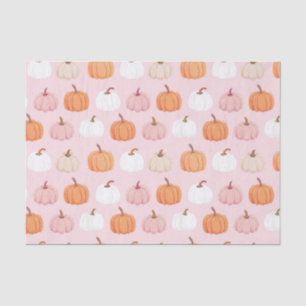 Papier Mousseline Aquarelle Automne Citrouille Motif Automne Découpa
