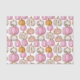 Papier Mousseline Aquarelle Automne Citrouille Motif Automne Découpa