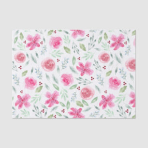 Papier Mousseline Aquarelle Azaleas et Roses