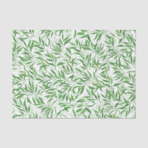 Papier Mousseline Aquarelle Bambou Feuilles Branches Vines Forêt
