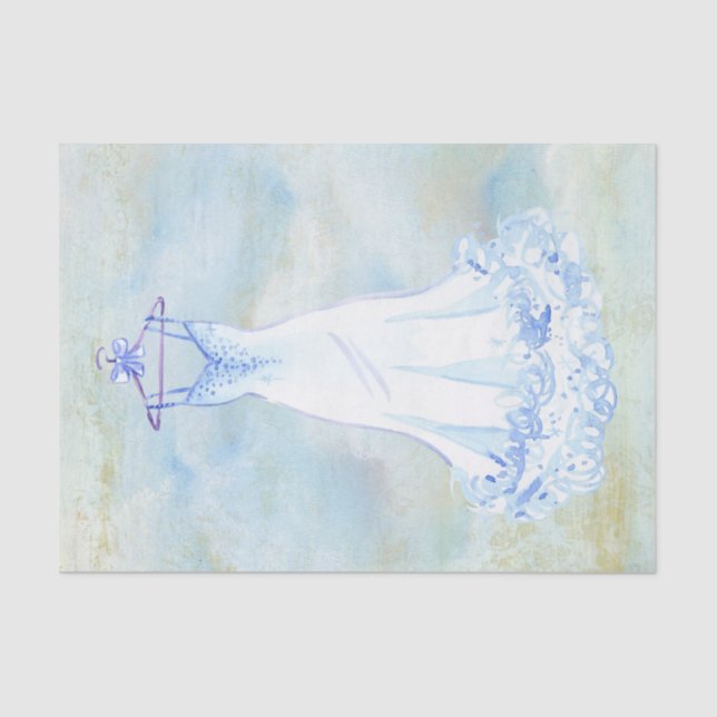 Papier Mousseline Aquarelle blanche (Recto)