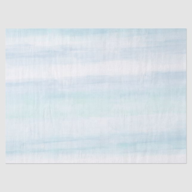 Papier Mousseline Aquarelle blanche à la menthe bleue d'Aqua (Recto)