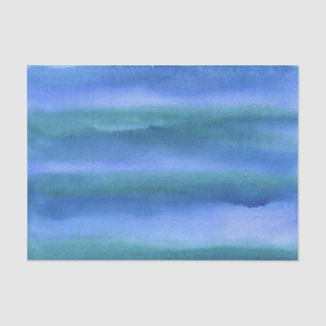 Papier Mousseline Aquarelle bleu océan (Recto)