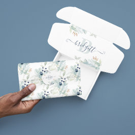 Papier Mousseline Aquarelle bleu poussiéreux Papier Tissu Floral