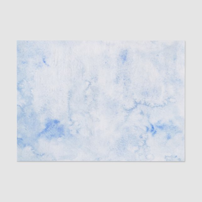 Papier Mousseline Aquarelle Bleue Élégante (Recto)